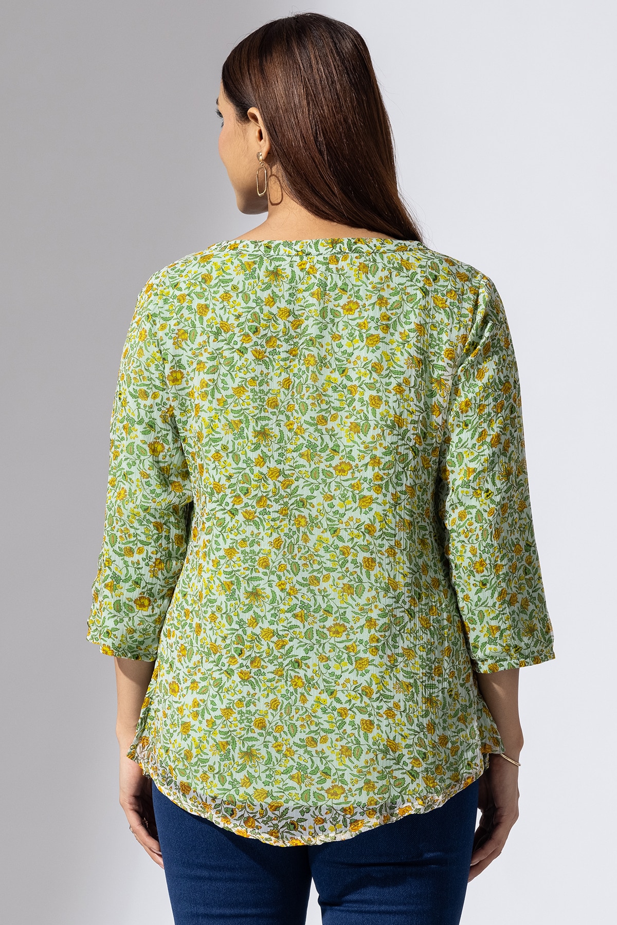 Printed Green Top Women