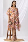 Pink Printed Kaftan Women