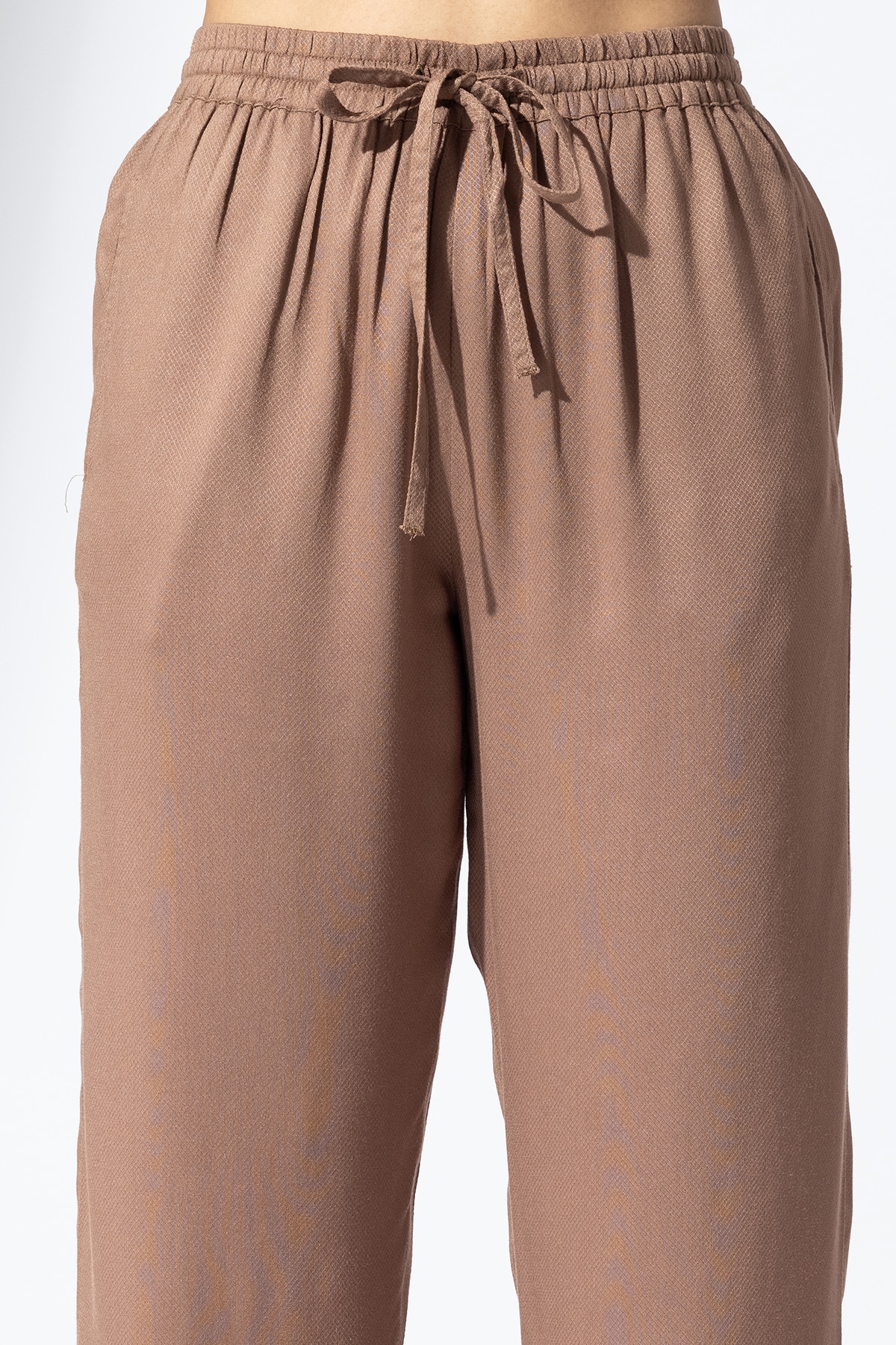 Solid Mud Viscose Co-Ord Palazzo - Image 5