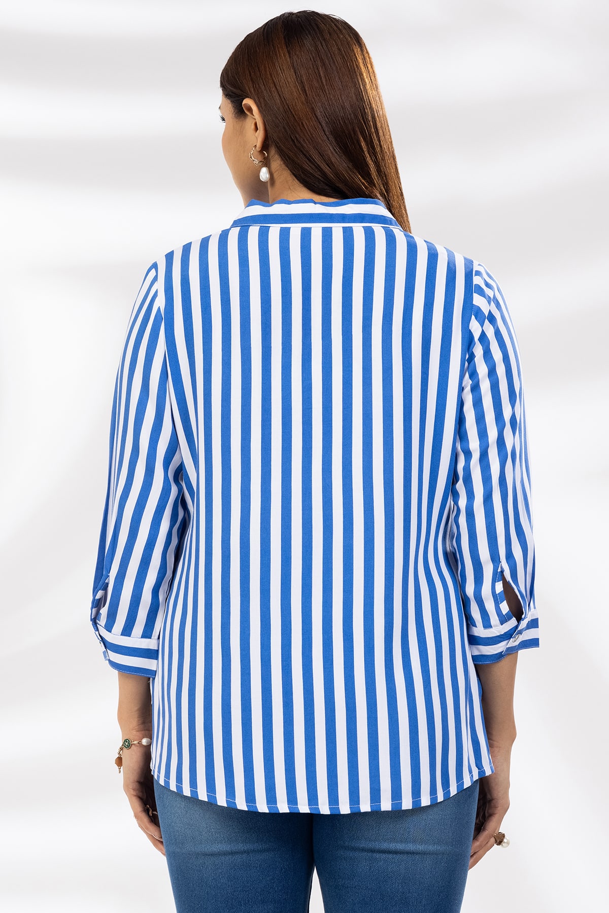 Blue Stripe Shirt Ladies