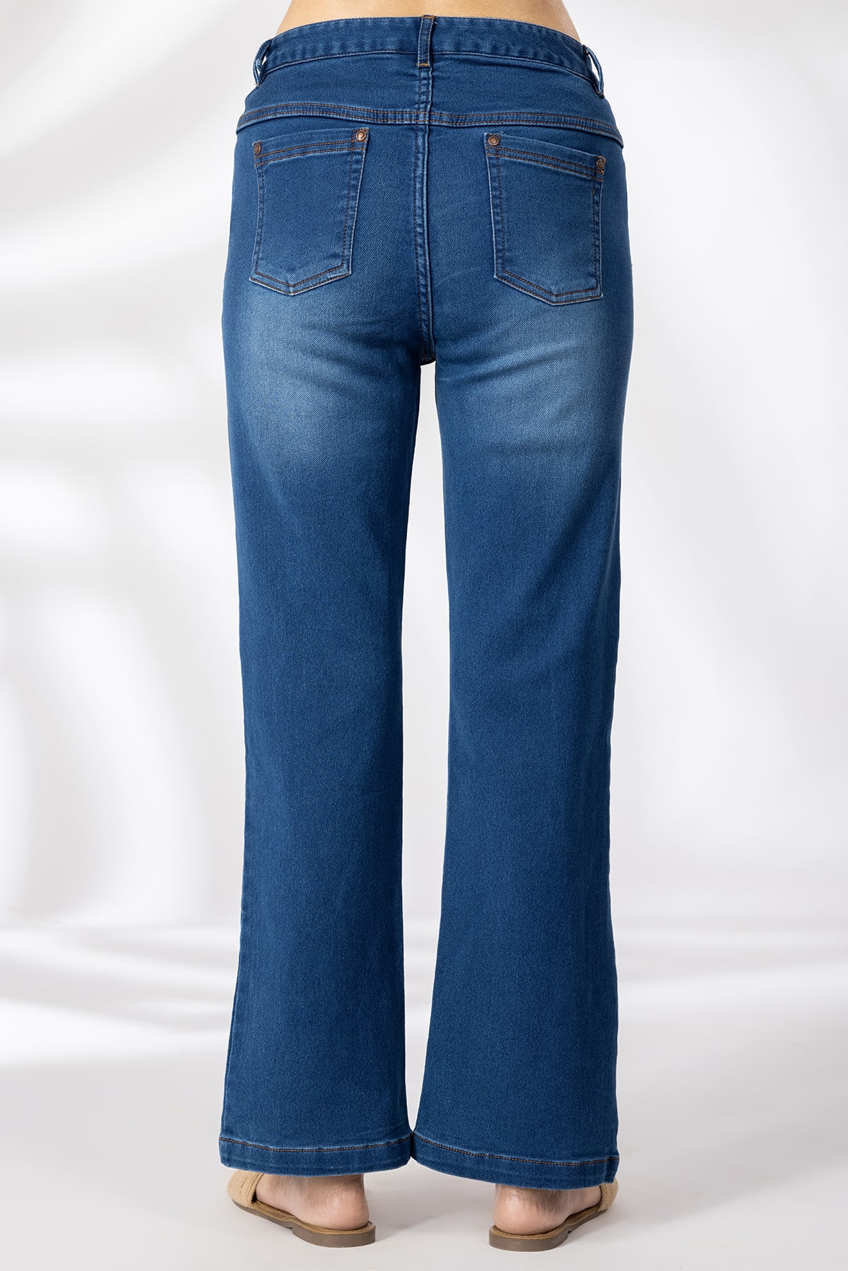 Solid Blue Denim Jeans For Women