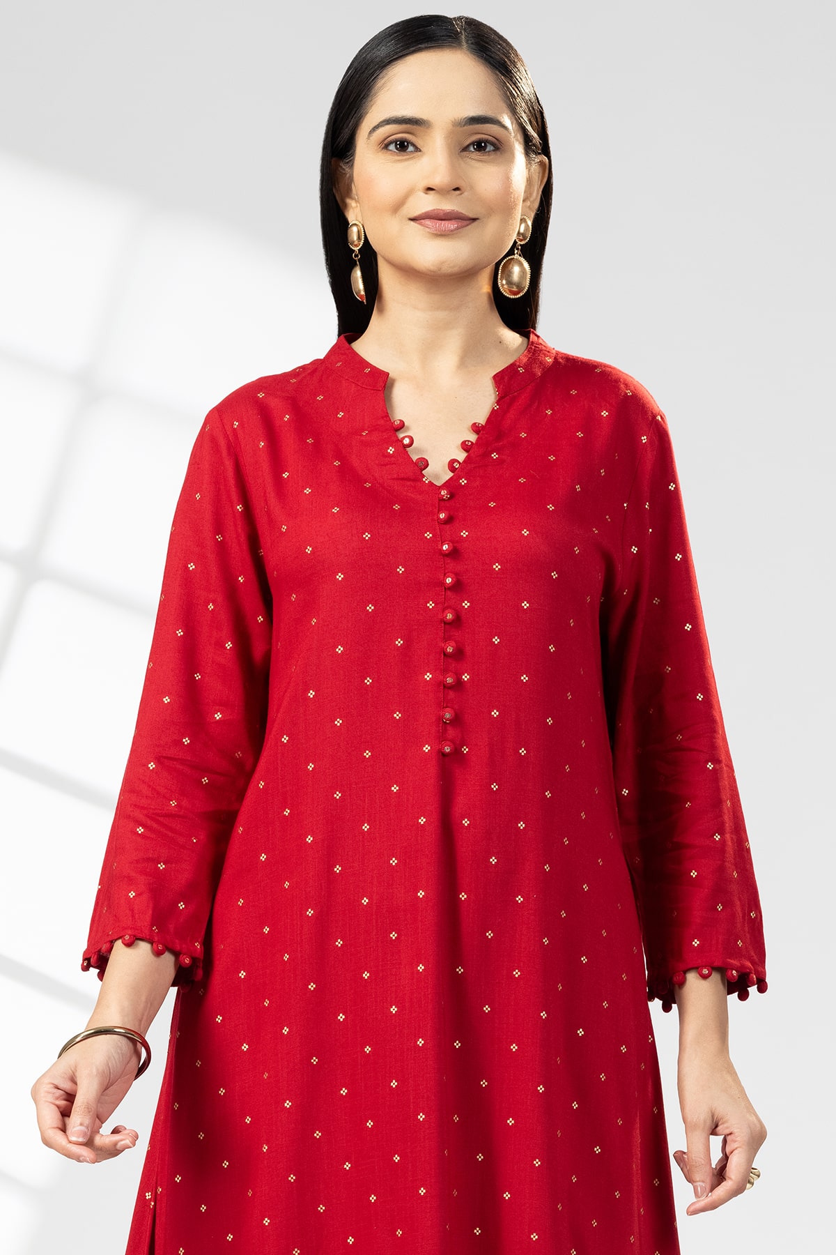 Printed Kurti Red For Ladies