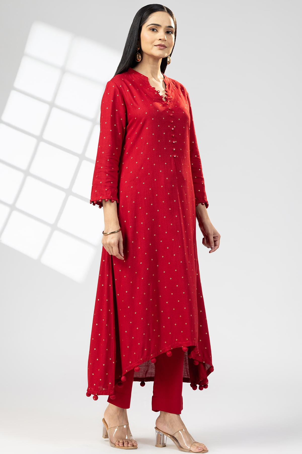 Printed Kurti Red For Ladies