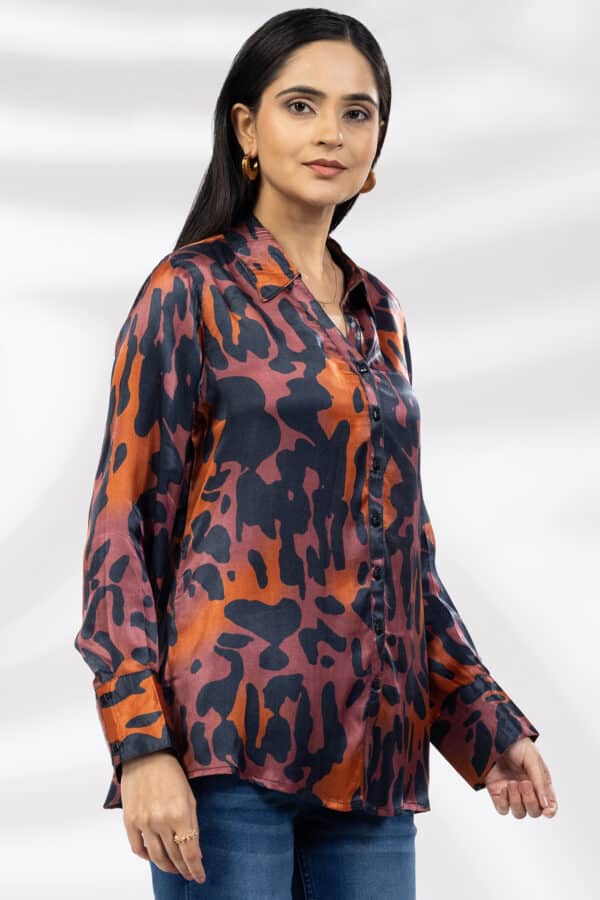 Purple Ladies Printed Shirts
