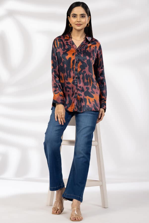 Purple Ladies Printed Shirts