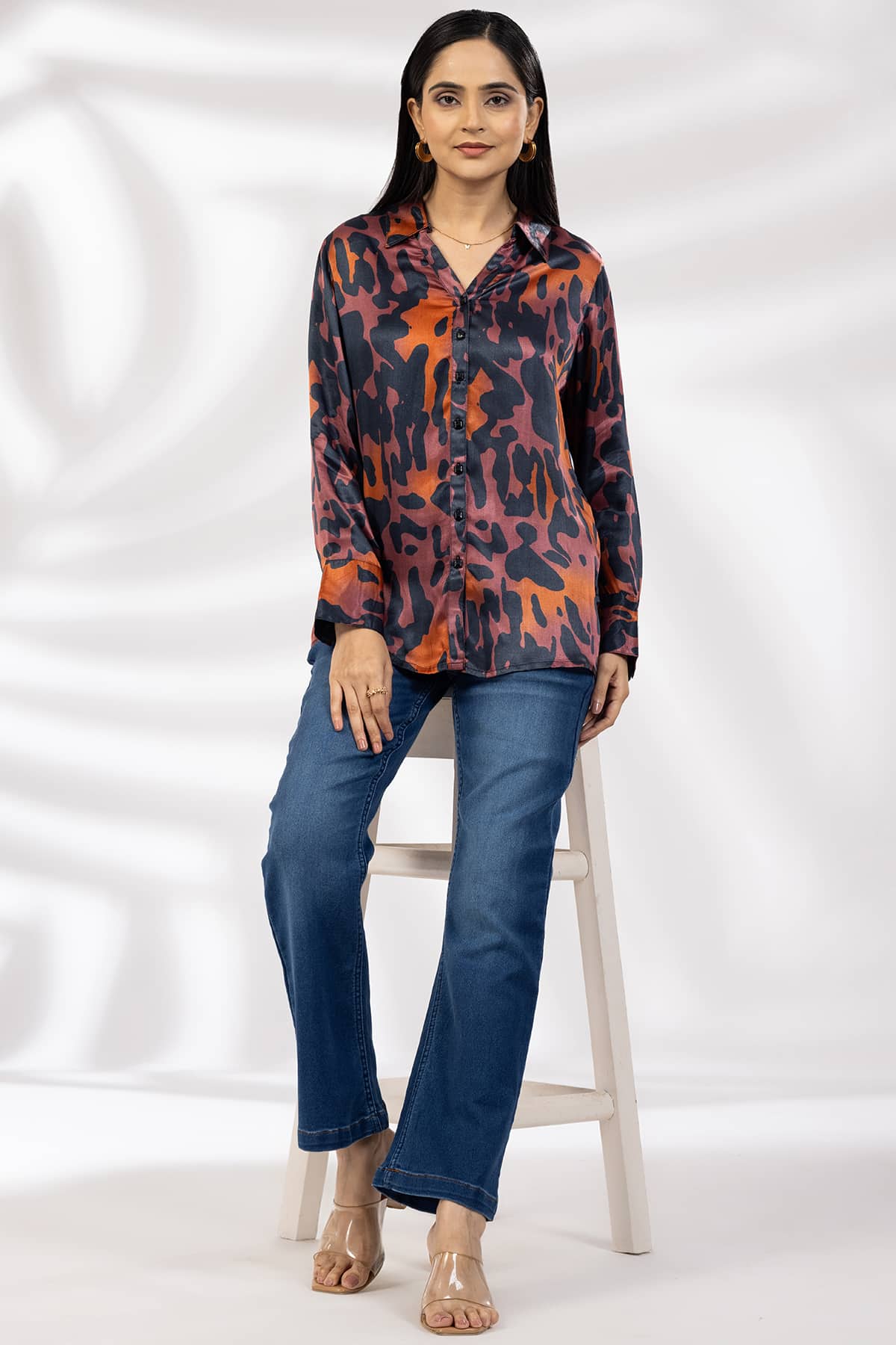 Purple Ladies Printed Shirts