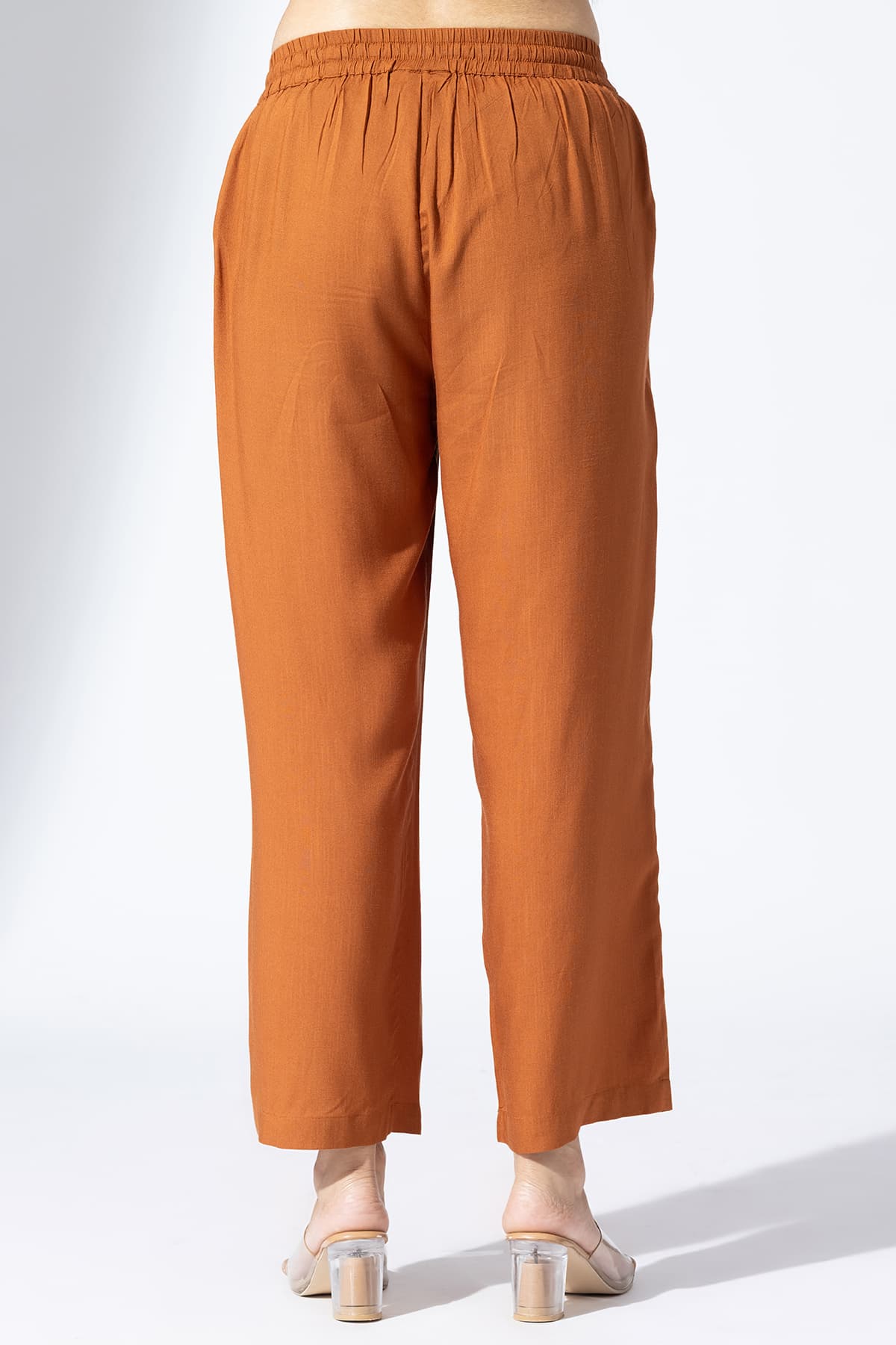 Co Ord Orange Palazzo Pants Ladies