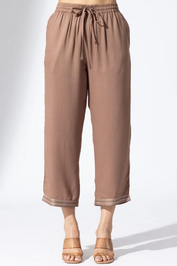 Co Ord Brown Palazzo Pants Women's