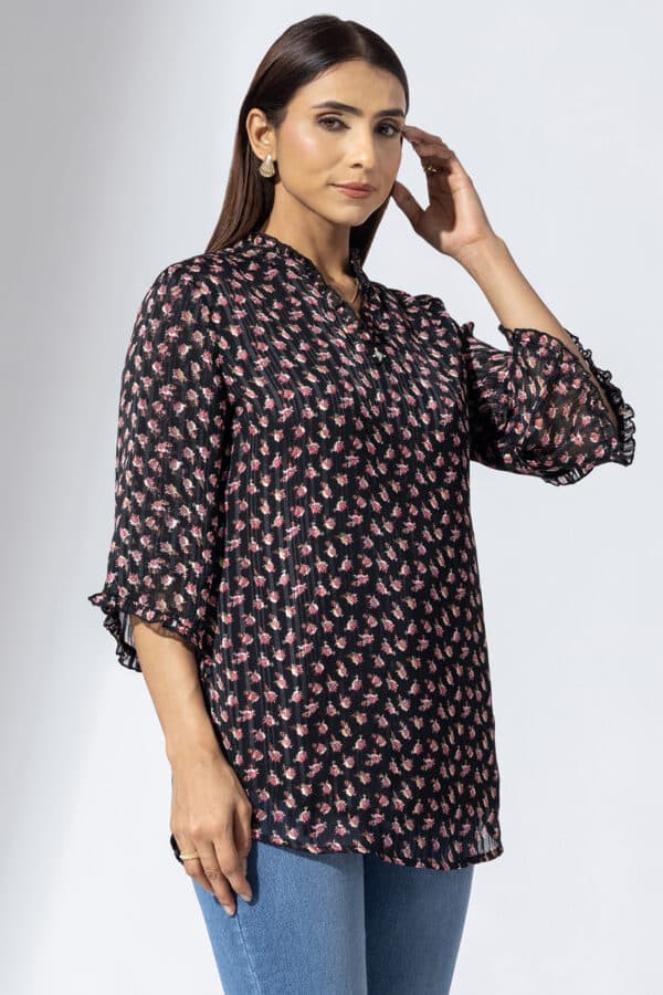 Hand Work Black Tops For Women