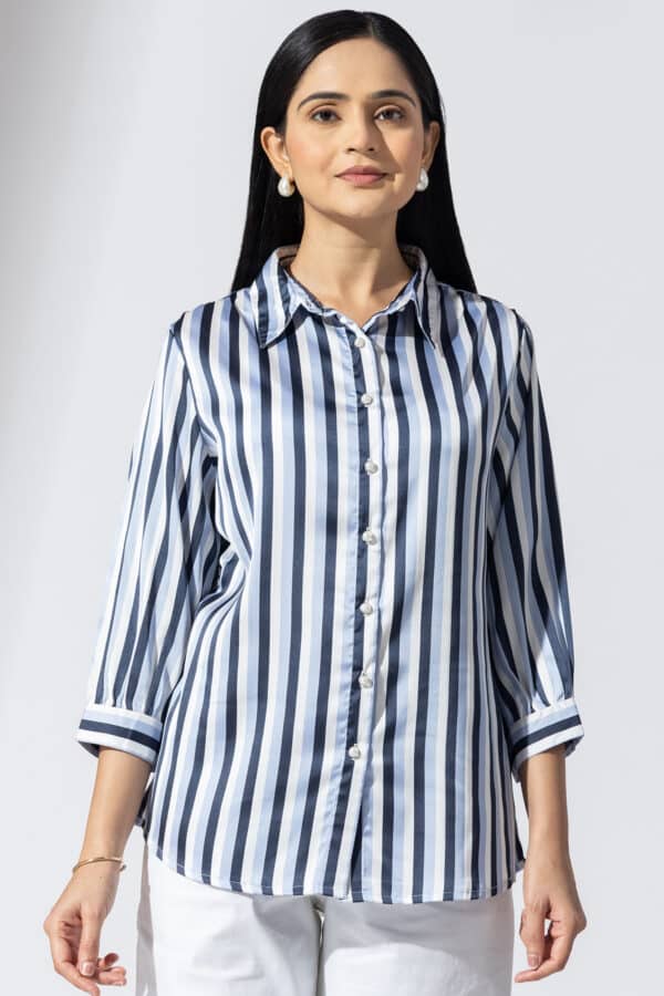 Blue Striped Shirt Ladies