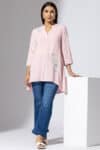 Embroidered Pink Tunic Women's
