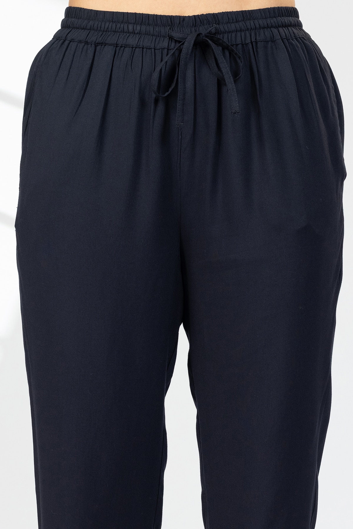 Solid Black Palazzo Pants Women