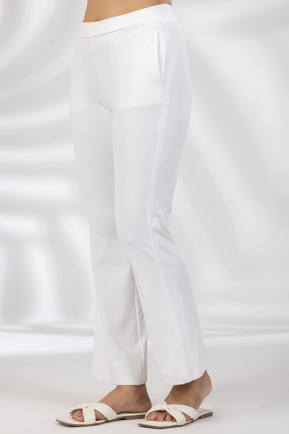 Solid White Pants Ladies