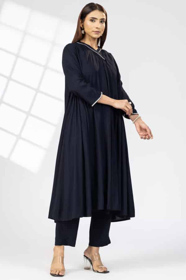 Embroidered Black Full Sleeve Kurtis For Women