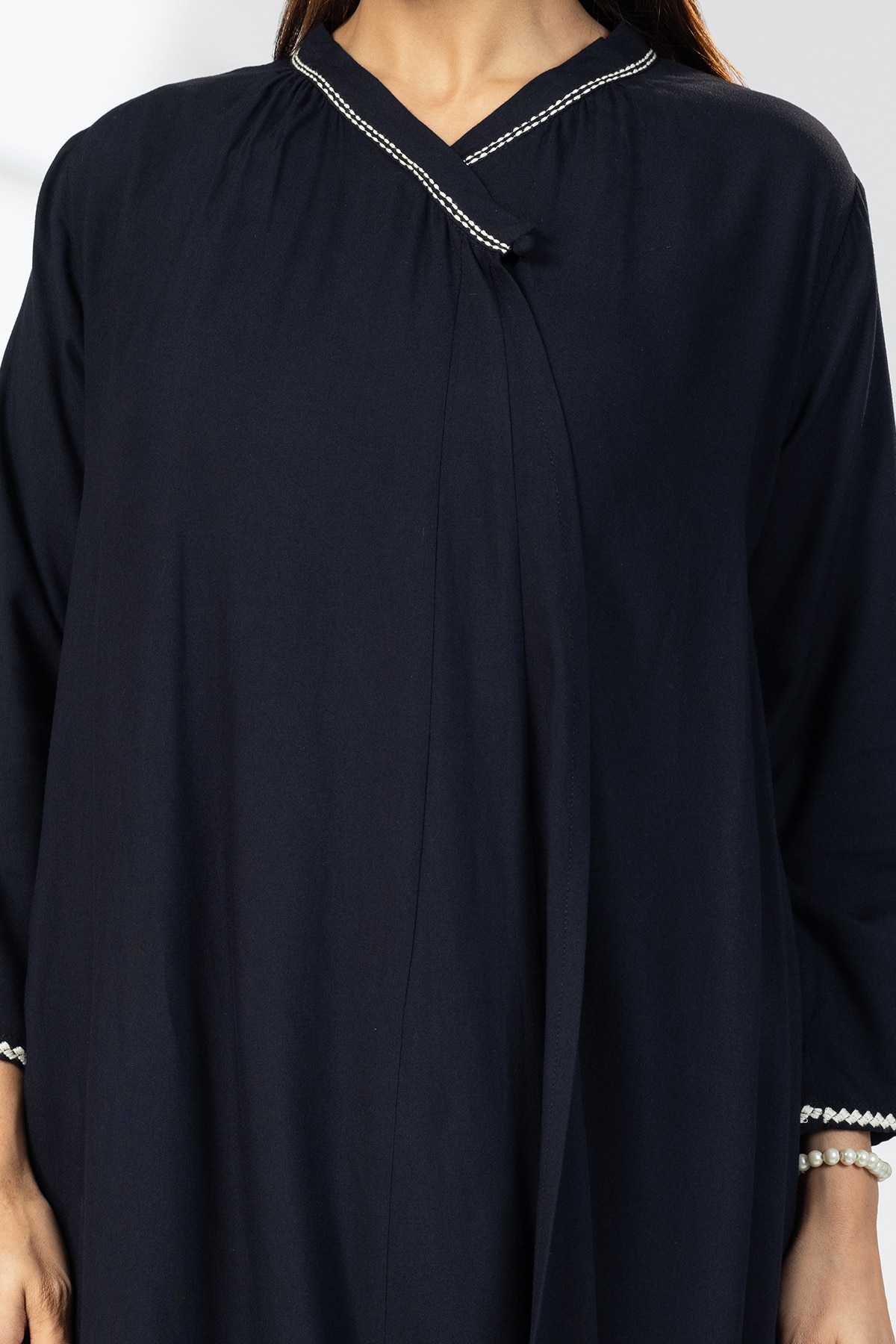 Embroidered Black Full Sleeve Kurtis For Women