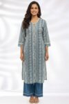Printed Blue Kurta For Ladies