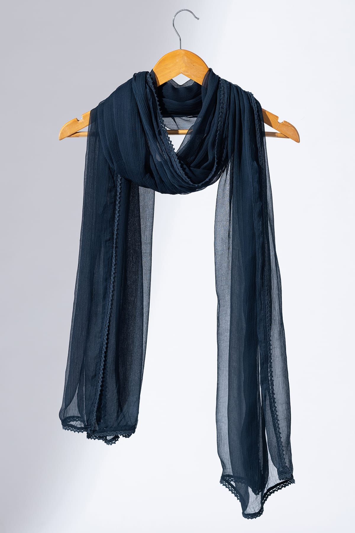 Solid Navy Blue Dupatta For Woman