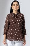 Printed Brown Top Women