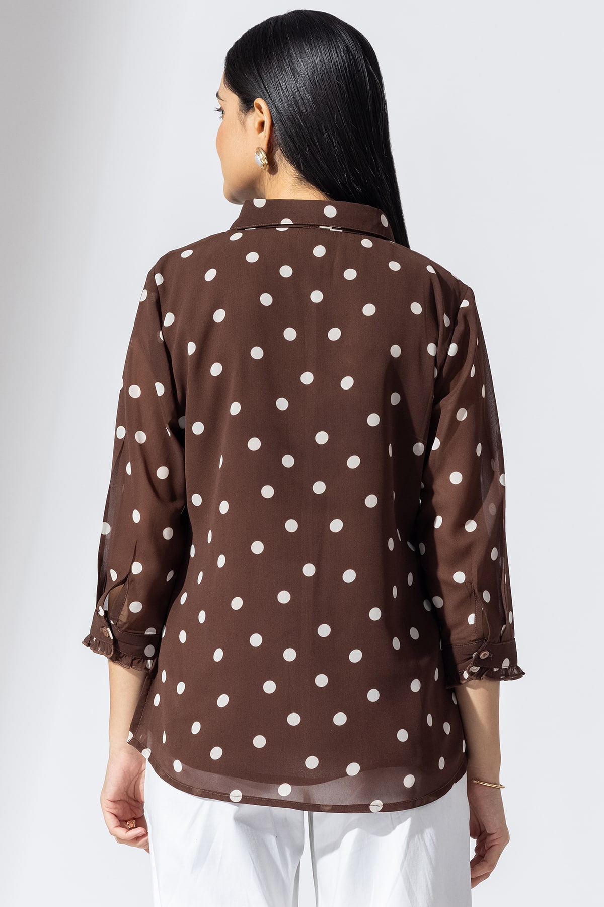 Printed Brown Top Women