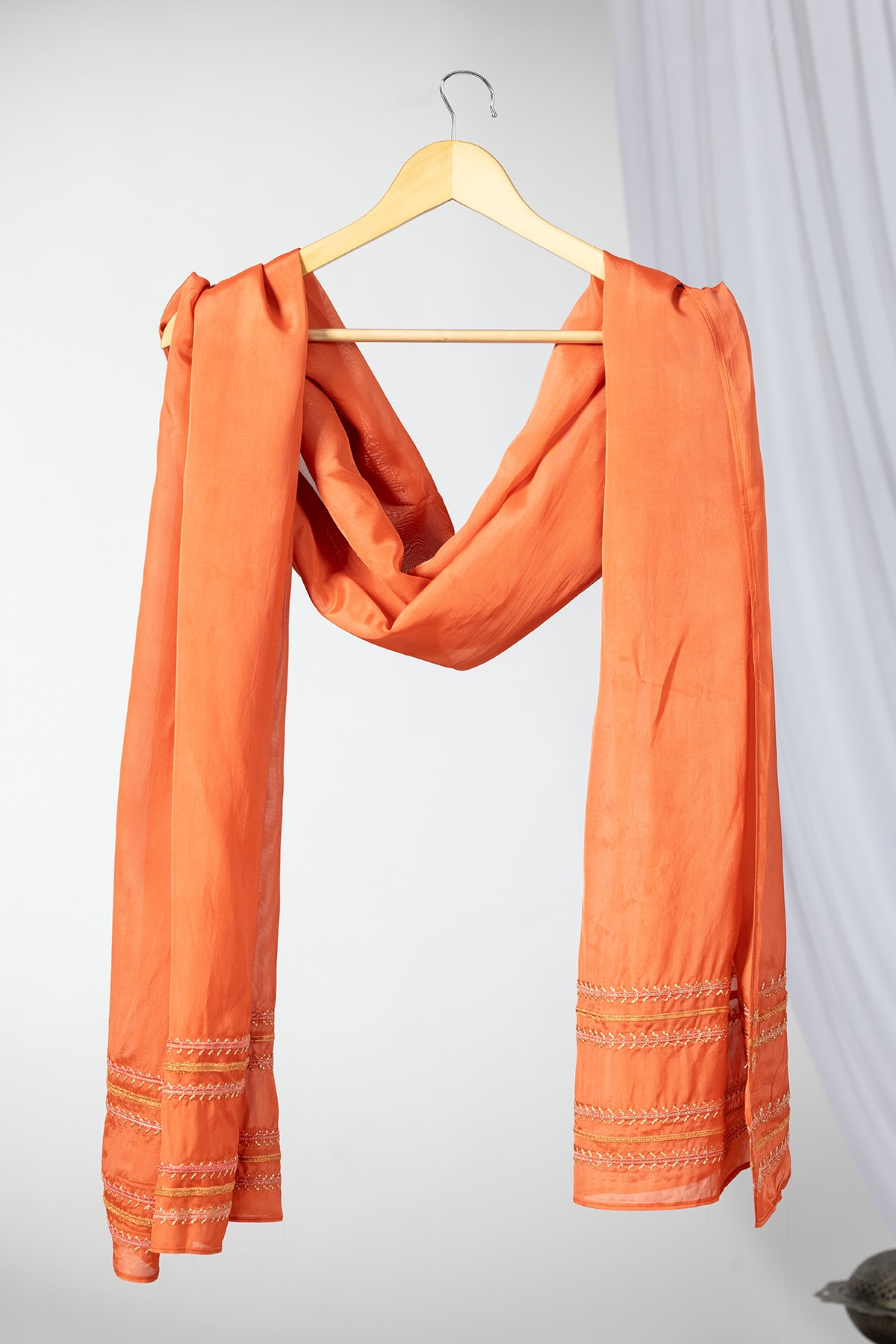 Orange Dupatta Organza For Woman