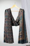 printed dupatta teal pashmina winter soft stylish