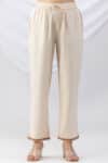 Off White Winter Palazzo Pants Women
