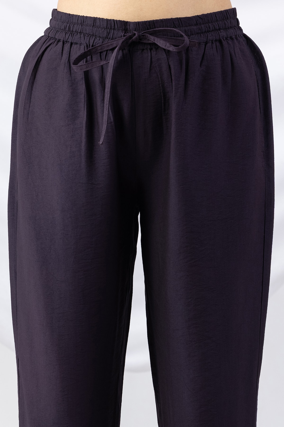 purple palazzo pants solid regular fit nylon viscose for women