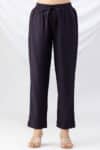 purple palazzo pants solid regular fit nylon viscose for women