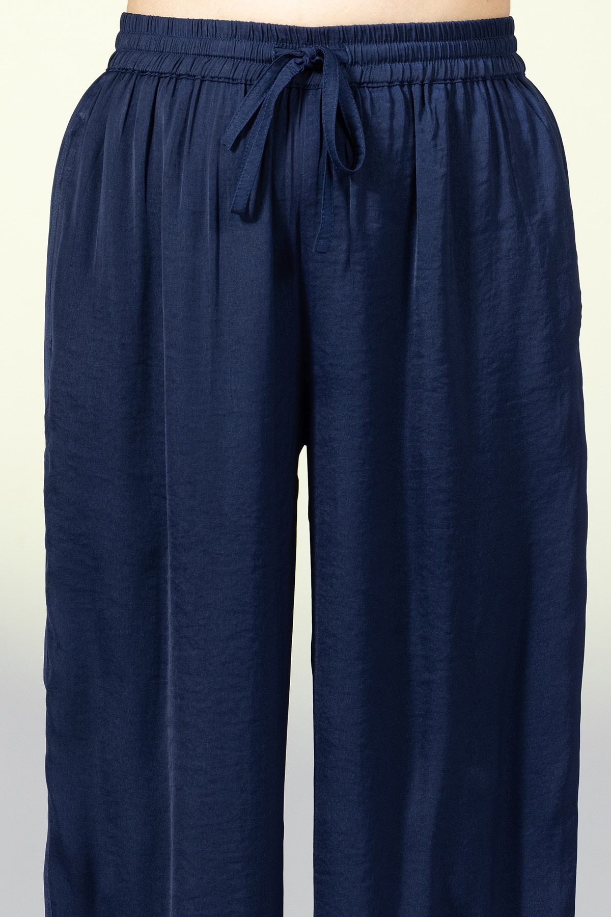 Embellished Navy Palazzo Pants For Women