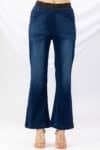 blue jeans ladies solid denim regular fit casual wear