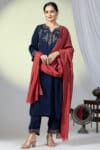 Embellished Navy Blue Colour Kurti Ladies