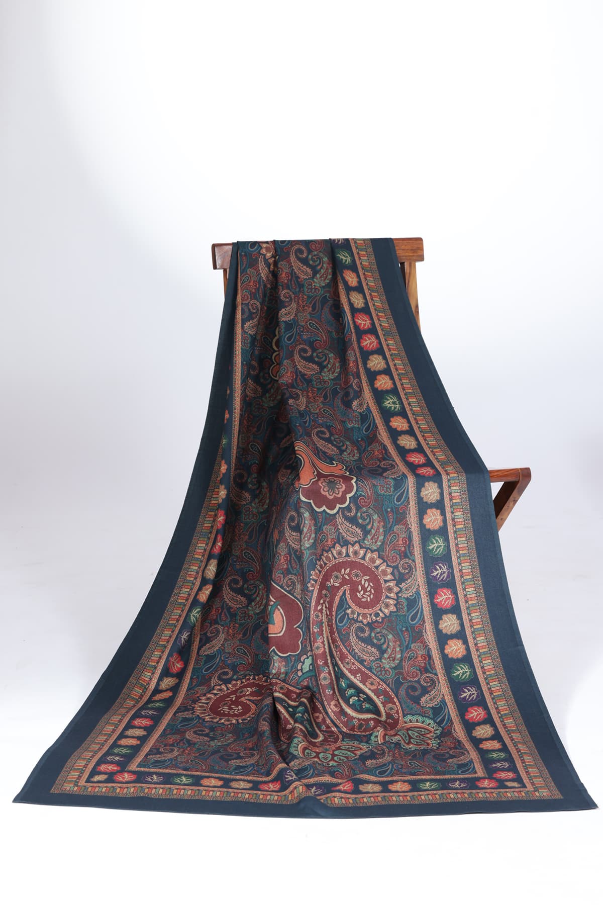 printed dupatta teal pashmina soft winter wear