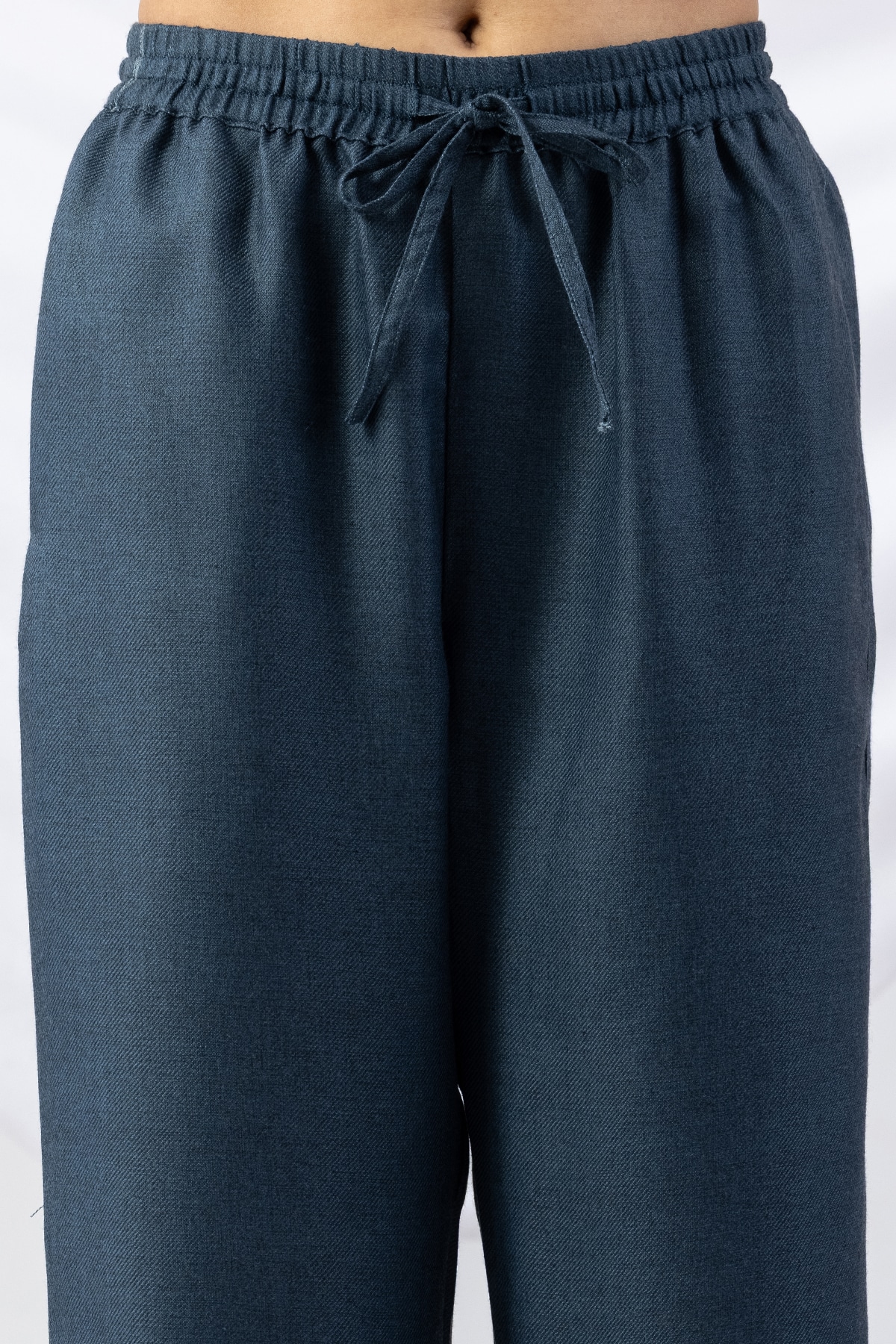 winter palazzo pants for women teal solid pashmina regular fit