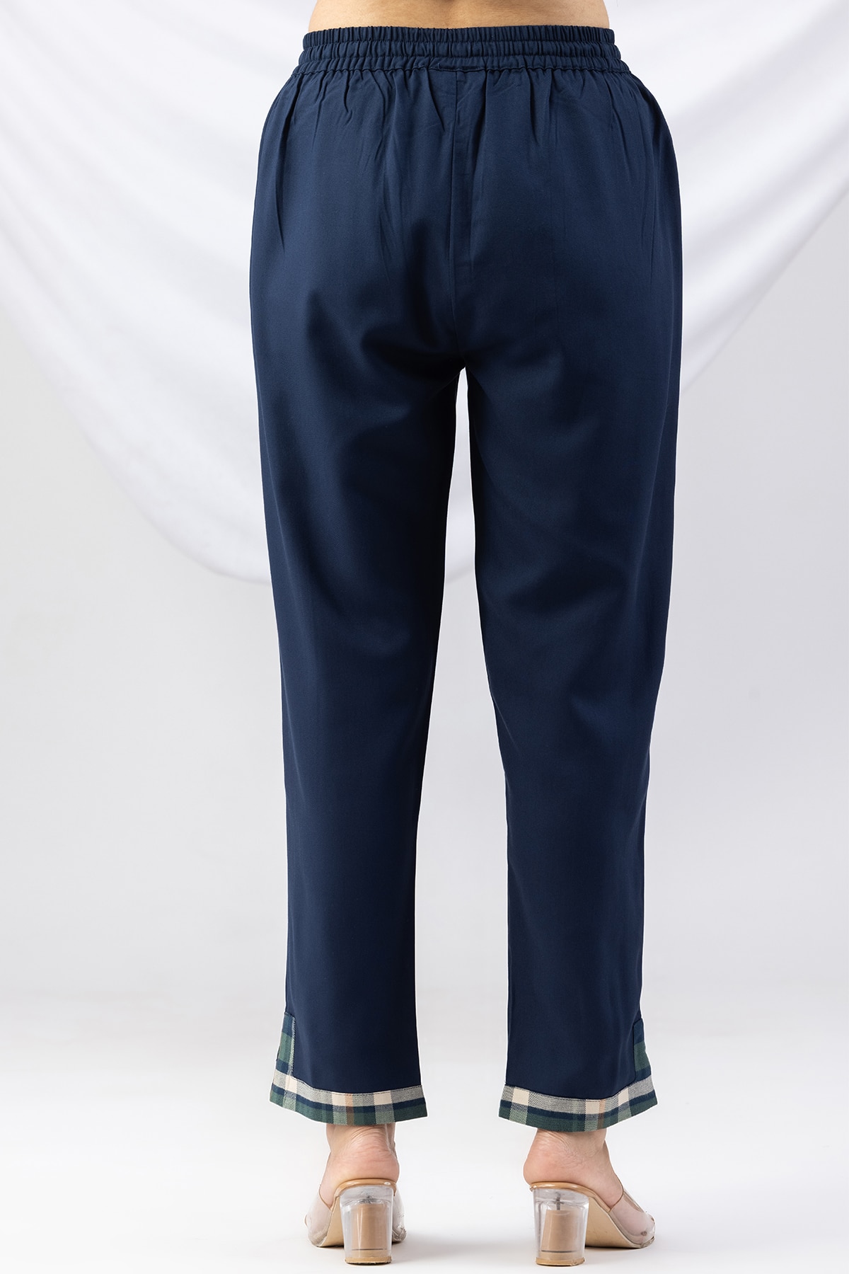 palazzo for kurti navy solid tencel twill regular fit