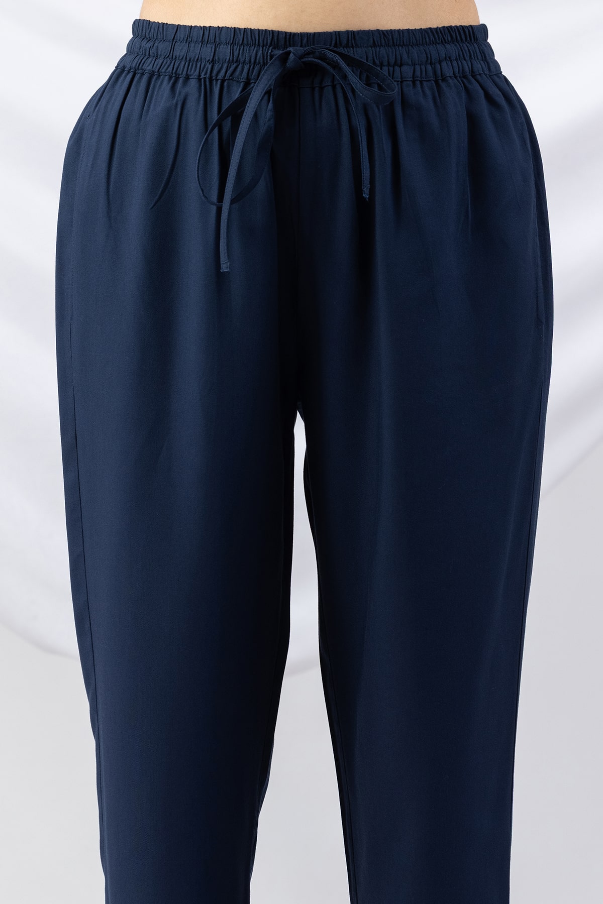 palazzo for kurti navy solid tencel twill regular fit