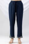 palazzo for kurti navy solid tencel twill regular fit