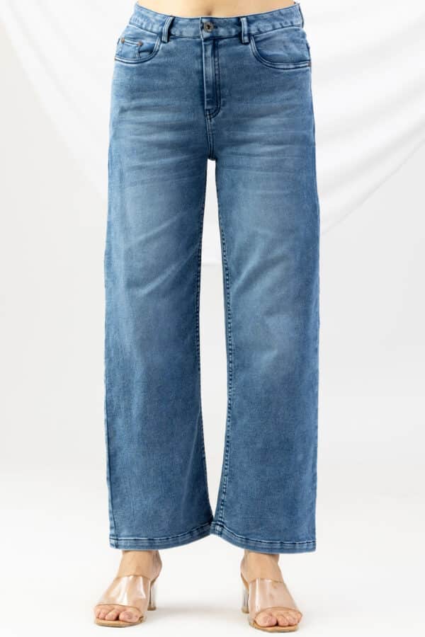 blue jeans ladies solid denim regular fit for women