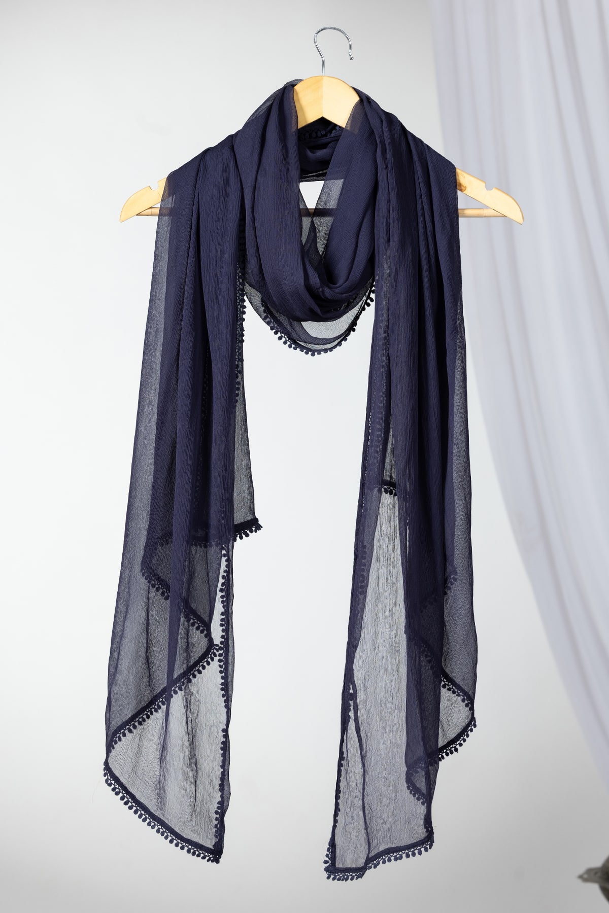 purple dupatta for women solid chiffon viscose lightweight