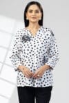 Embroidered White Top For Woman