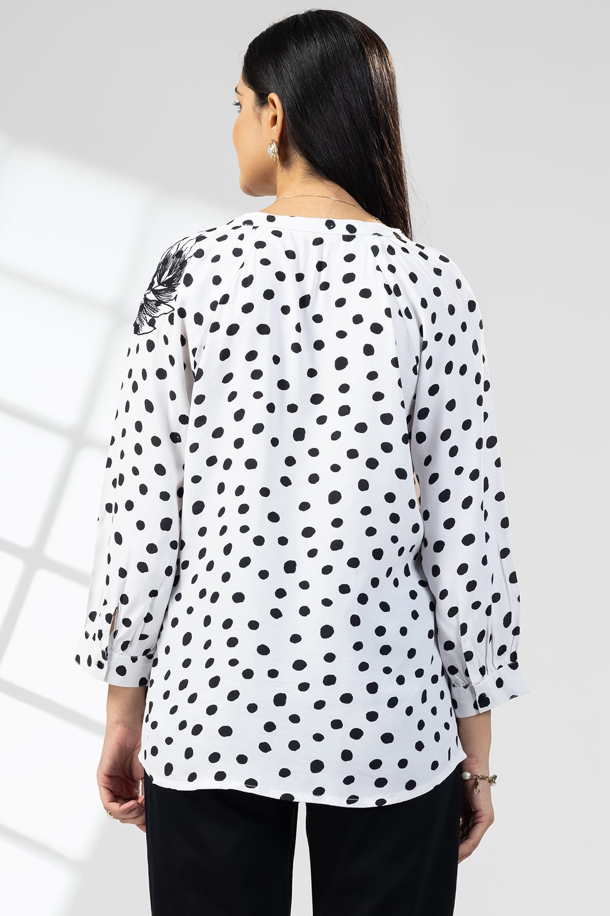 Embroidered White Top For Woman