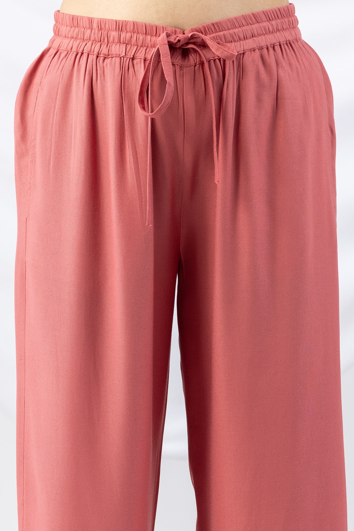 Solid Pink Palazzo For Woman