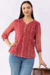 Printed Red Top Women