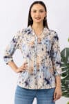Printed Blue Shirt For Women