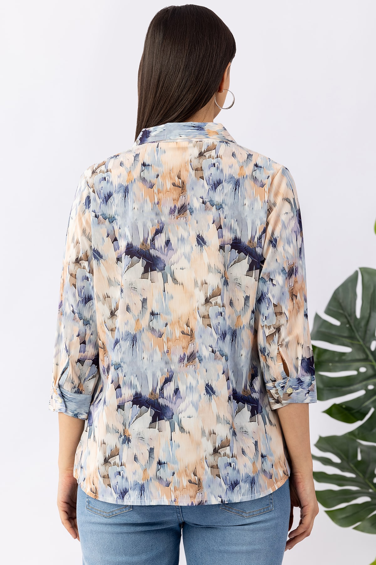 Printed Blue Shirt For Women