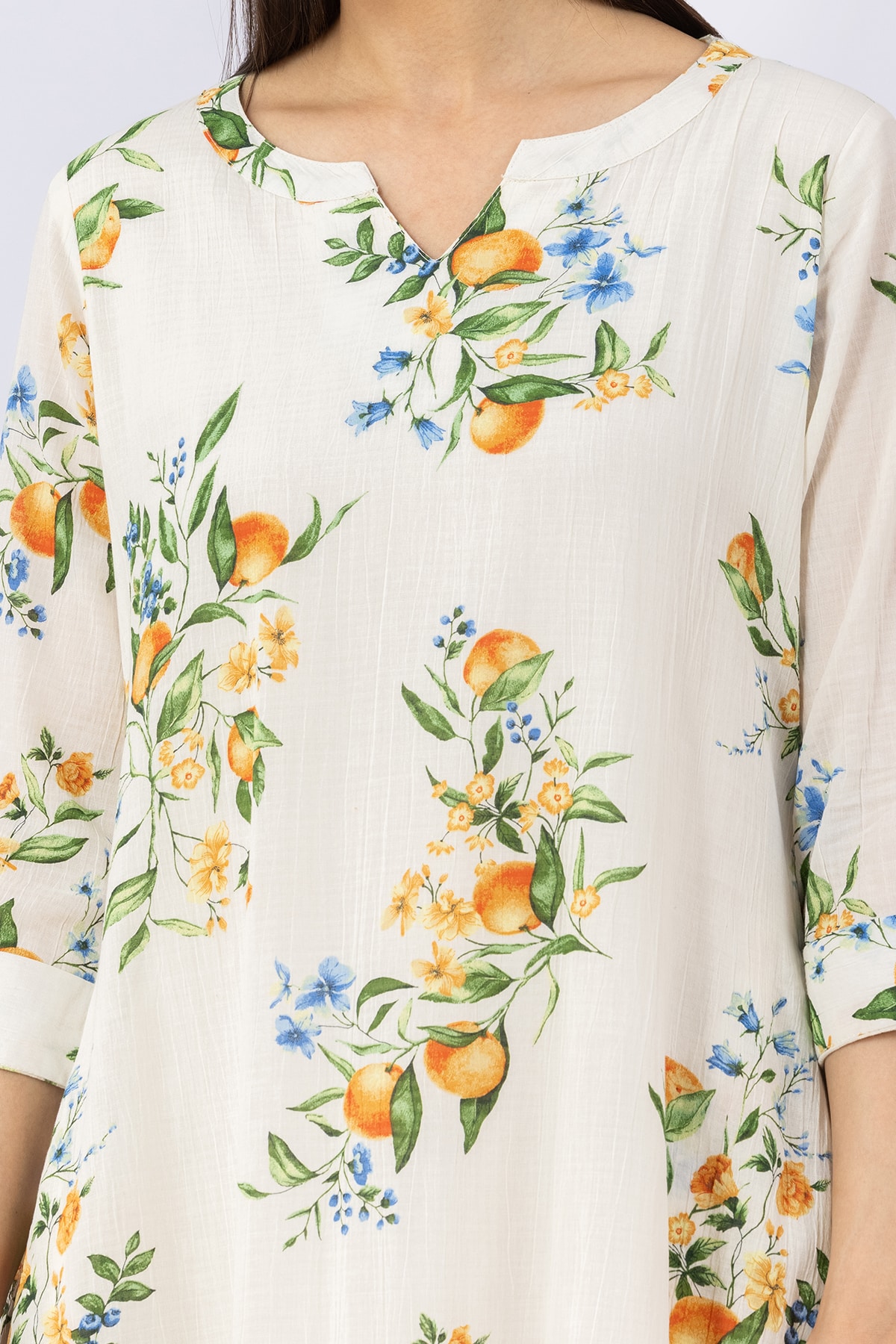 Printed White Dress Women