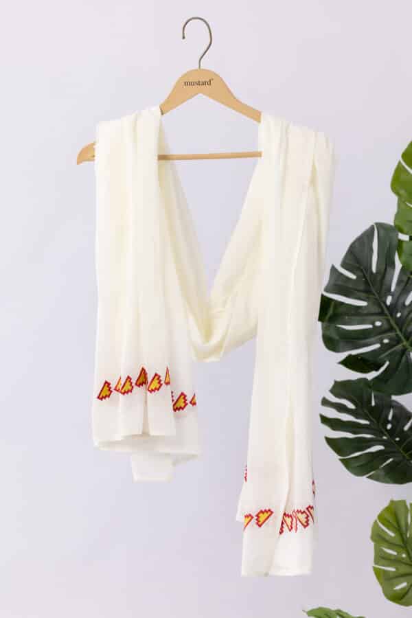 White Dupatta For Women