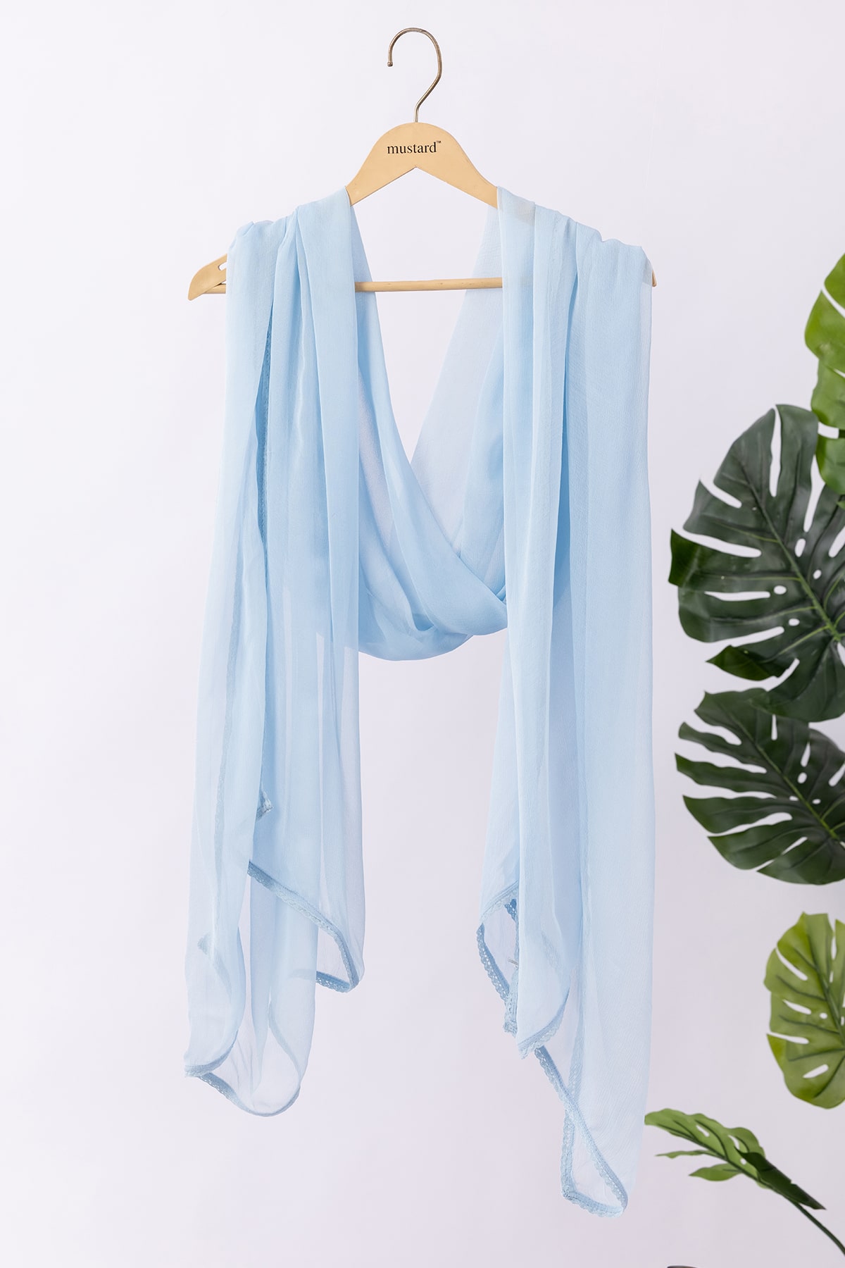 Sky Blue Dupatta For Women