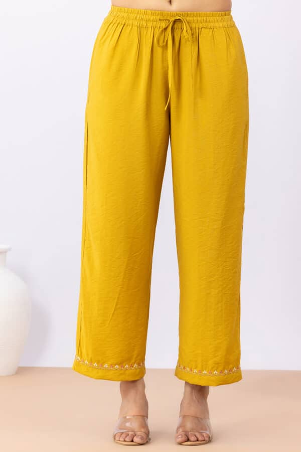 Mustard Palazzo with Kurta