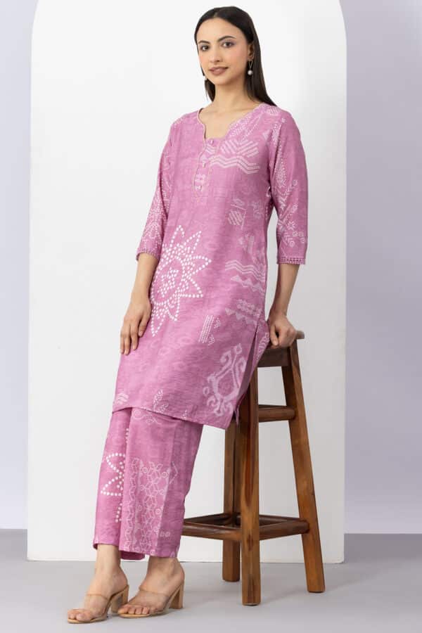 Pink Kurta Set For Women