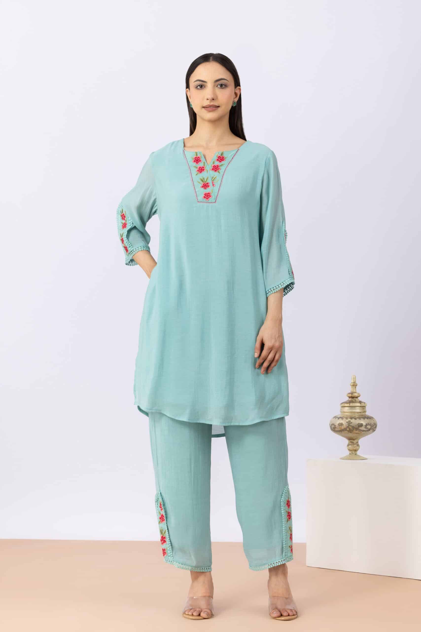 sea green kurta for women